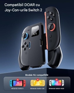 Powerbank / Grip incarcare Joy-Con Nintendo Switch 2, acumulator incorporat 1400mAh, Transnovo - Img 5