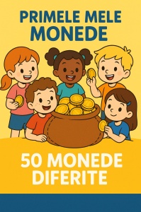 Primele Mele Monede – Set Educativ cu 50 de Monede Diferite