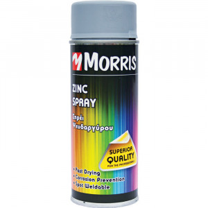 Professzionális festékszóró spray, cinkszürke, 400ml, Morris