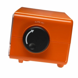 Radio cu Ceas tip VINTAGE Deșteptător Retro Denver CR-425, Afișaj Mecanic Flip Clock, Tuner PLL FM, Alarmă Duală, Sursă Backup 4x AA, Portocaliu - Img 6