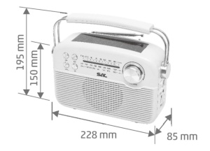 Radio tip retro alimentare cu panou solar, baterii 2 x LR20, USB-C, 4 benzi receptie, SAL RPR9 - Img 3