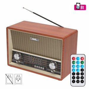 Radio tip retro, Bluetooth, functionare la baterii sau retea, MP3, AUX, RADIO, BT, SAL - Img 5