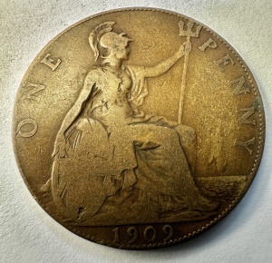 REGATUL UNIT - EDWARD VII - ONE PENNY 1909 - Img 2
