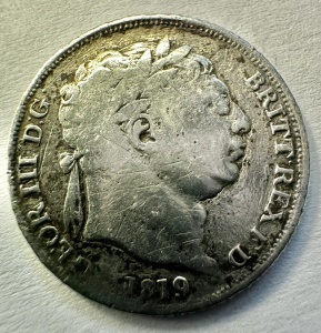 REGATUL UNIT - GEORGE III - 6 PENCE 1819 ( ARGINT .925 )