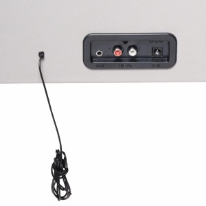 RETRO stílusú bakelit lemezjátszó fa lábakkal, beépített hangszórókkal, beépített erősítővel, FM rádióval, USB-vel, SD-kártyával, FEHÉR/KRÉM, DENVER - Img 6