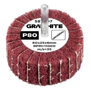 Roata lamelara 60 x 25 x 6 mm, P80