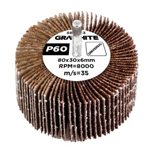 Rola cu lamele abrazive 80 x 30 x 6 mm, P60