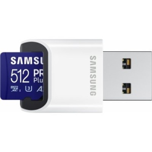 SAMSUNG PRO Plus microSD 512GB Up to 180MB/s Read and 130MB/s Write speed with Class 10 4K UHD incl. Card reader 2023 "MB-MD512SB/WW" - Img 3