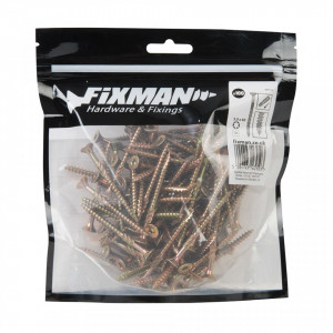 Set 100 suruburi lemn, anti-crapare lemn, 5x60mm, cap torx, bit inclus, Fixman - Img 3