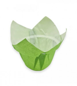 Set 150 forme copt pentru briose, chese tulip, hartie termica, 50 x 80, verzi