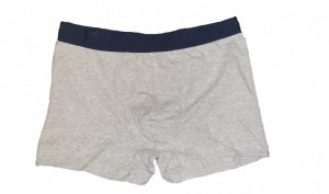 Set 3 boxeri barbati, gri, albastru, dungi, marimea L, 95% bumbac, 5% elastan, Livergy - Img 3