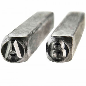 Set 36 litere, numere pentru stantat prin lovire, Silverline - Img 2