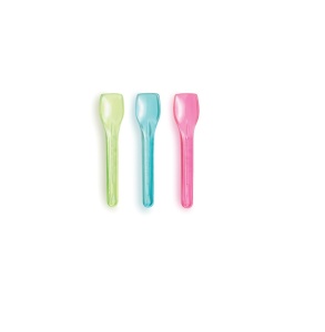 Set 620 lingurite din plastic pentru inghetata, deserturi, multicolore, 95 mm, 1KG - Img 2