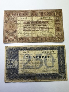 Set Bancnote - 1 & 2.5 Gulden Zilverbon 1938 - Olanda