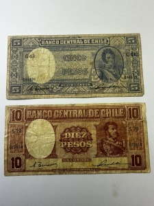 Set Bancnote - Chile - 5/10 Pesos ( 1930-1940 )