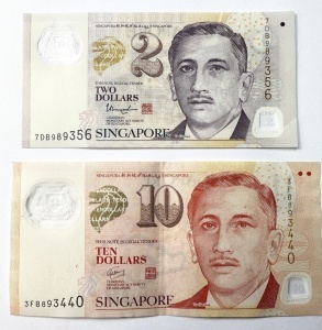 Set Bancnote - Singapore - 2/10 Dollars - Polimer