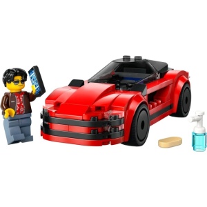 Set LEGO City 60448, masina sport rosie si sofer, 109 piese - Img 5