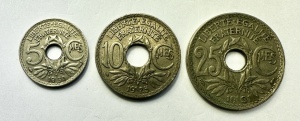 Set Monede Franta - 5/10/25 Centimes 1925-1931