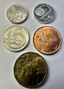 SET MONEDE - REUPUBLICA CEHA - 1/2/5/10/20 KORUNA