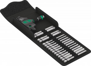 Set profesional 17 piese, surubelnita maner T, biti lungi, Wera KK400 - Img 5