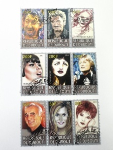 Set timbre Republica Djibouti 2011 – Cântăreți celebri