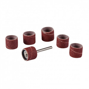 Silverline forgószerszámos dobcsiszoló készlet 7 db , 12.70mm (1/2") , 80 grif , 3.17mm , Silverline forgószerszámos dobcsiszoló készlet 7db