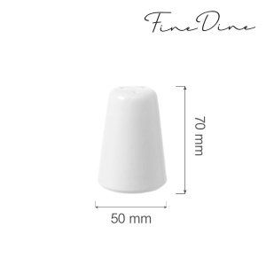 Solnita piper Fine Dine, Bianco, Alb, portelan vitrificat, 50x(H)70 mm - Img 2