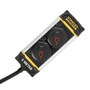 STANLEY prelungitor 2 prize, cu clema curea, IP44, 5 m, H07RNF 3G1,5