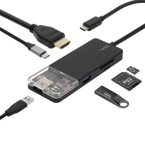 Statie andocare USB-C HUB, 6in1 - Img 2