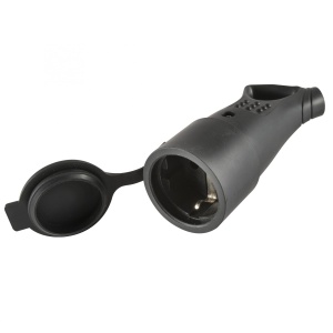 Stecher cu impamantare, IP44, cablu la 45°