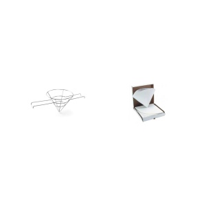 Suport filtru grăsime inox + Filtre ulei friteuză (50 buc)