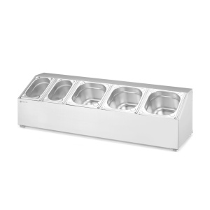 Suport pentru recipiente Gastronorm, HENDI, 5 compartimente, 745x245x(H)215mm - Img 1