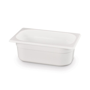 Tava gastronom GN 1/4, HENDI, 2,8L, Alb, 265x162x(H)100mm