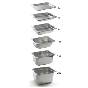 Tava Hendi Gastronorm GN 1/4 65 mm 1.8 lt - gama Profi Line, otel inoxidabil - Img 2