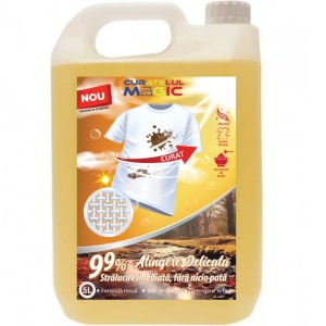 Univerzális folyékony mosószer 5L, 100 mosás, szódabikarbónás formula, Gentle Touch, Magic Clean