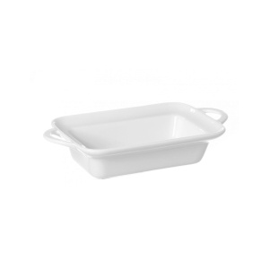 Vas aperitive / servire dreptunghiular, 12x19x5 cm, portelan super-rezistent, potrivit si pentru cuptor, Hendi