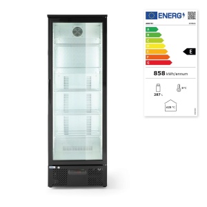 Vitrina frigorifica de prezentare interval temp. 2/10 C, 195 W, corp inox, ARKTIC by Hendi, 600x530x(H)1820 mm 300 Litri, Clasa energetica E - Img 2