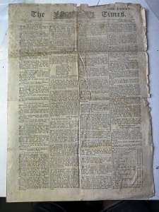 Ziar Istoric - The Times – 16 aprilie 1801, din perioada domniei regelui George III.