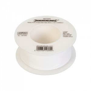 10 darabos teflon tömítőcsík készlet, 19mm x 12m, fehér, PTFE, Silverline - Img 5