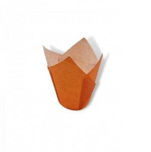 350 darabos muffin formakészlet, tulipán formák, 32 x 60mm, narancssárga színben