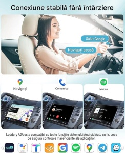 Adaptor dongle pentru conectare la android auto fara a folosi cablu, ompatibil cu mașini începând cu 2016, cu fir Android Car, Plug and Play - Img 4