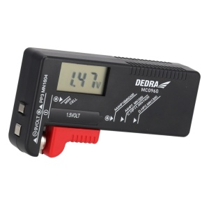 Akkumulátor tesztelő, 1.5V, 3.7V, 9V, Dedra