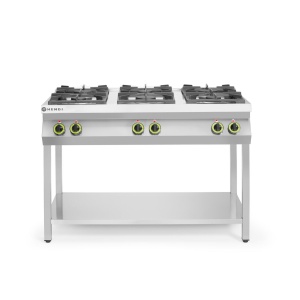 Aragaz profesional pe gaz Hendi Kitchen Line cu 6 arzatoare Inox 28.5 kW 1200x700x(H)900 mm - Img 2