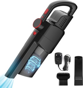 Aspirator portabil cu acumulator incorporat, 11.1V, 65W, ideal pentru auto, masa, spatii greu accesibile, filtru HEPA, VACPOWER