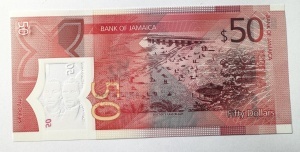 Bancnota Jamaica - 50 Dollars 2022 - Polimer - Img 2