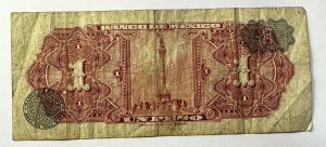 Bancnota Mexic - 1 Peso 1961 - Img 4