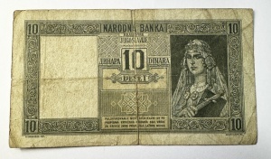 Bancnota Regatul Iugoslaviei - 10 Dinari 1939 - Img 2