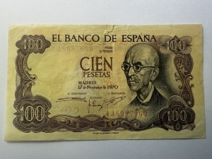 Bancnota Spania - 100 Pesetas 1970