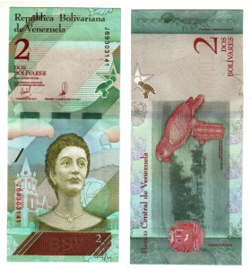 Bancnota Venezuela - 2 Bolivares 2018