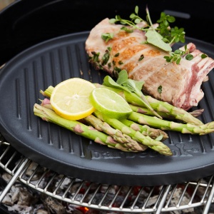 Barbecook BC-ACC-7087 placă grill din fontă emailată, cu două fețe, rotundă, 35 cm - Img 2